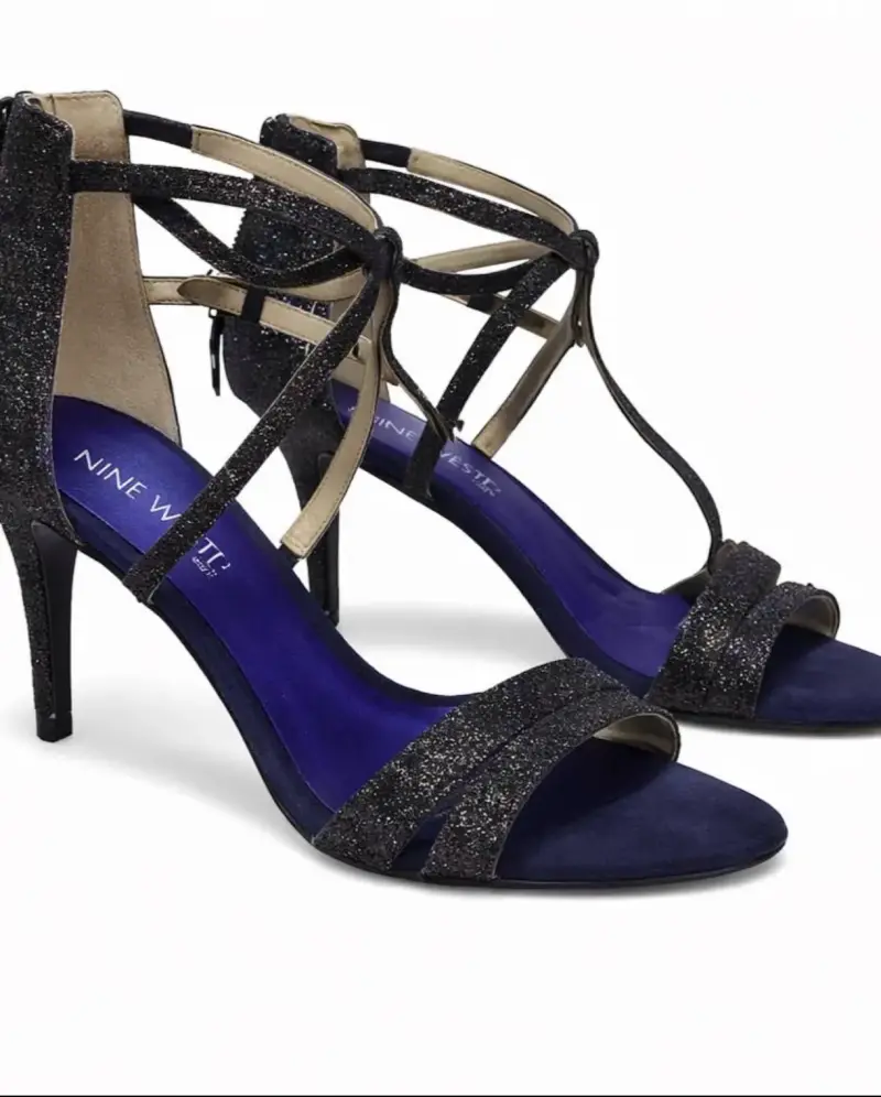 Sandalias de tacón Nine West brillantes