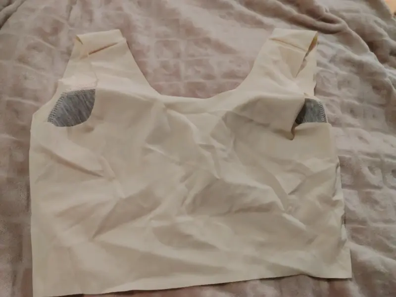 Top de encaje beige para mujer - 2
