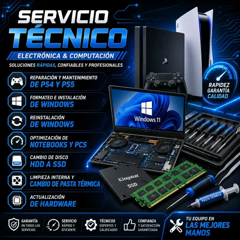 Servicio técnico consola y notebook