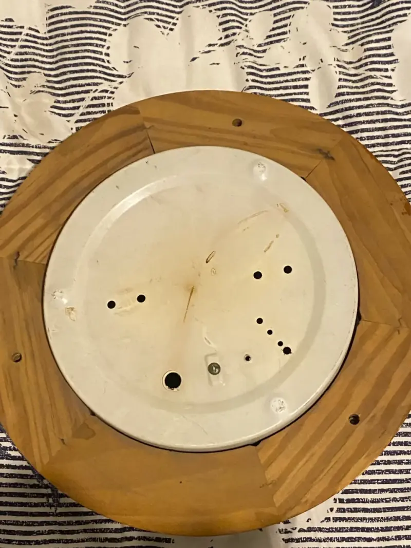 Lámpara de techo vintage de madera y vidrio - 2