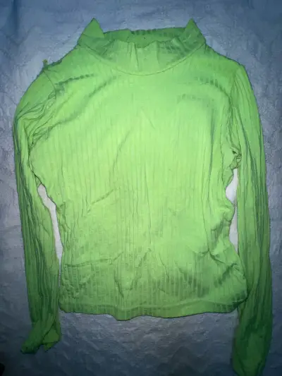 Polera verde de manga larga para mujer - miniatura 1