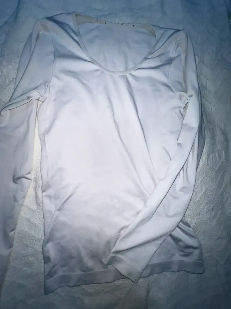 Polera blanca manga larga para mujer - 1