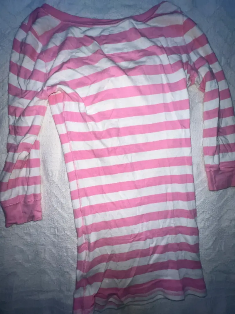 Polera rayada rosada Hollister manga larga - 3