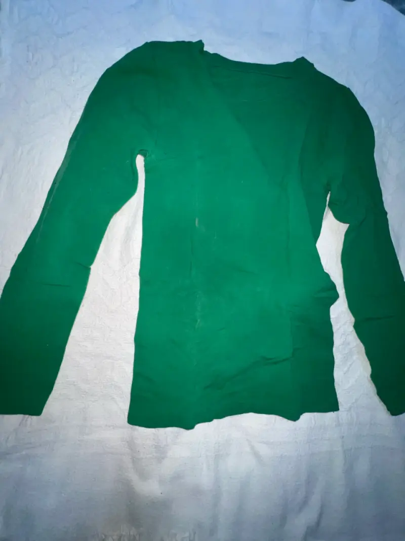 Polera verde manga larga para mujer - 1
