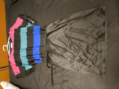 Vestido a rayas multicolor para mujer - miniatura 1