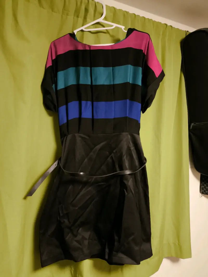 Vestido a rayas multicolor para mujer - 2