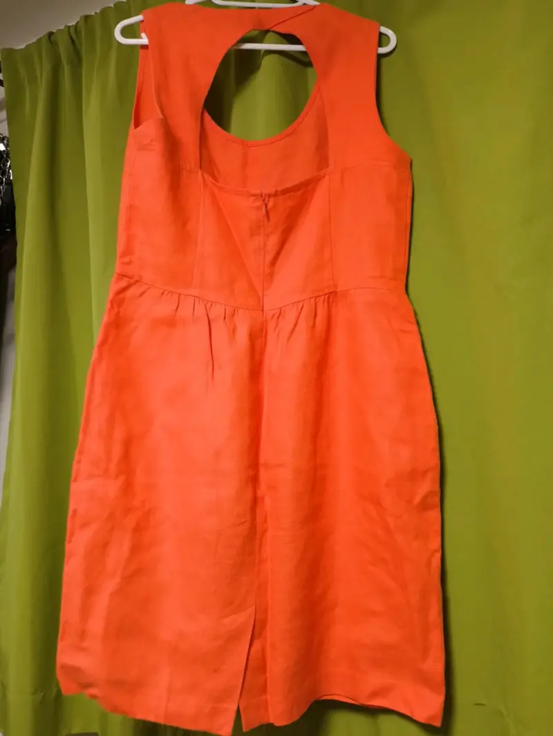Vestido sin mangas naranja Loft - 2