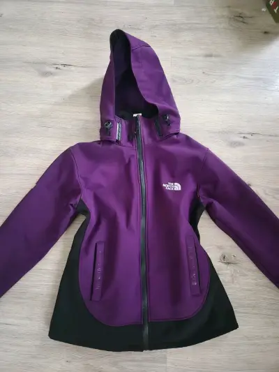 Chaqueta morada engomada mujer - miniatura 1