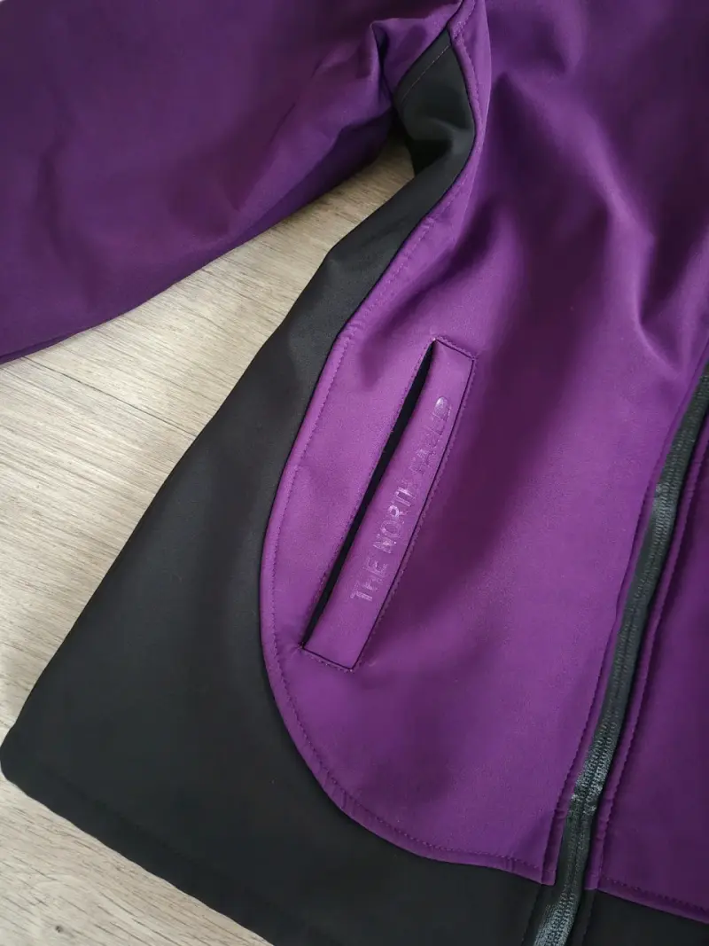Chaqueta morada engomada mujer - 2
