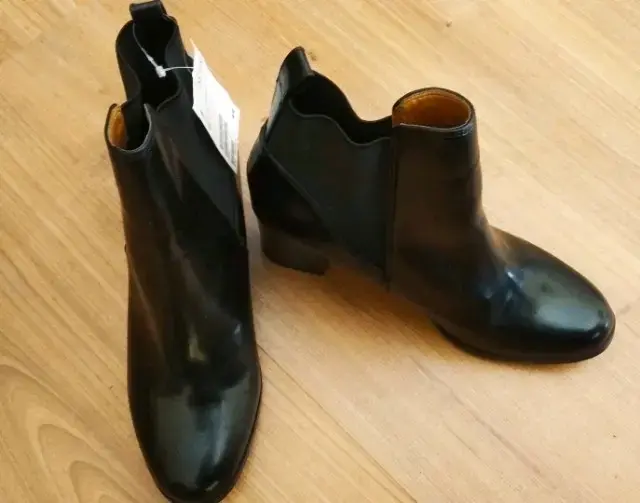 Botines negros de cuero H&M talla 41 - 4