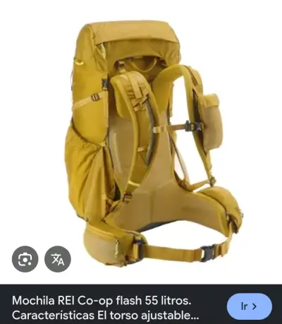 Mochila de senderismo REI model Flash 55 amarilla - miniatura 2