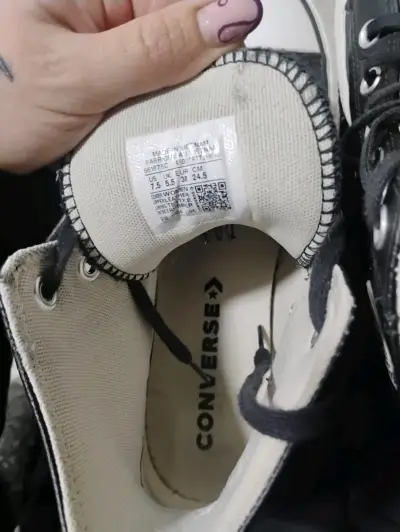 Zapatillas Converse All Star negras de cuero - miniatura 2