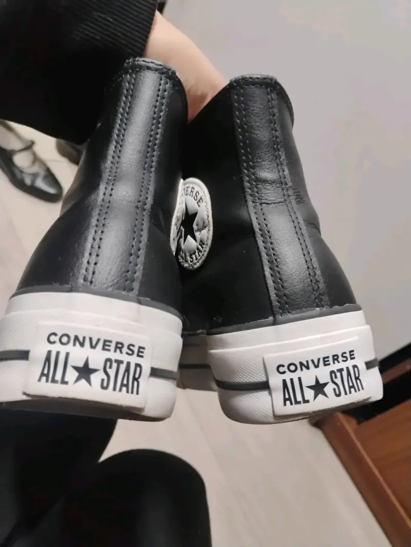 Zapatillas Converse All Star negras de cuero - 3