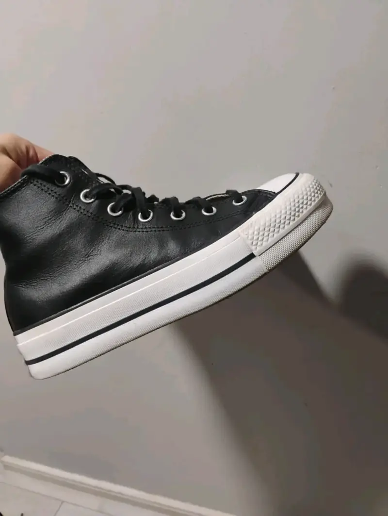 Zapatillas Converse All Star negras de cuero - 5