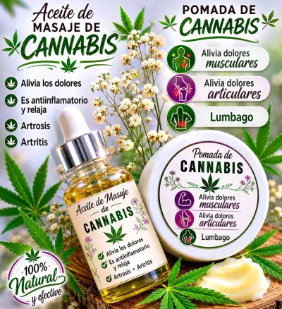 Aceite de masaje y pomada de cannabis para masajes - miniatura 1