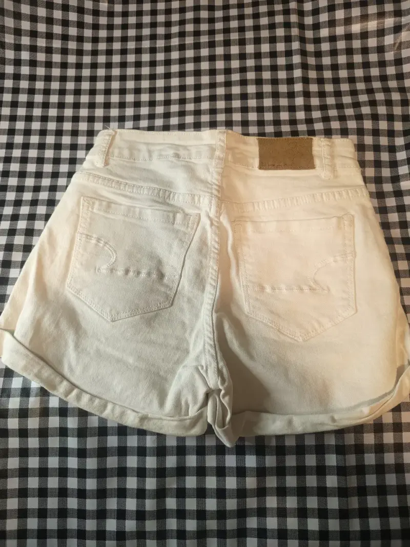 Shorts de mezclilla blancos talla XS - 2