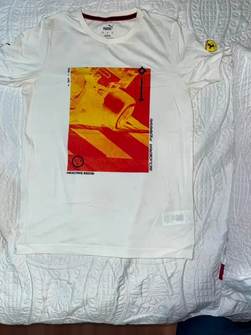 Polera Puma Scuderia Ferrari blanca