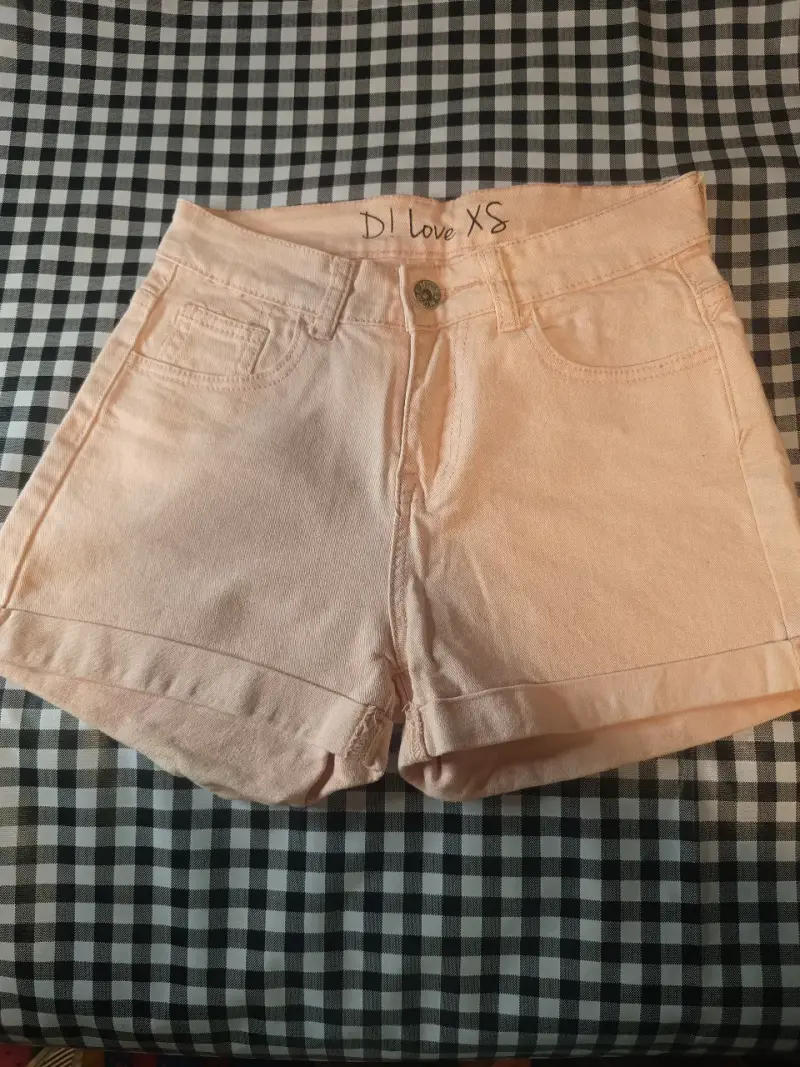 Shorts de mezclilla rosados talla XS - 1