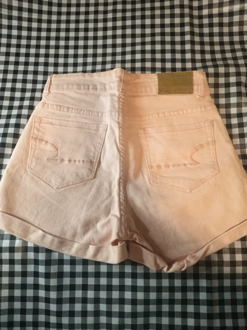 Shorts de mezclilla rosados talla XS - 2