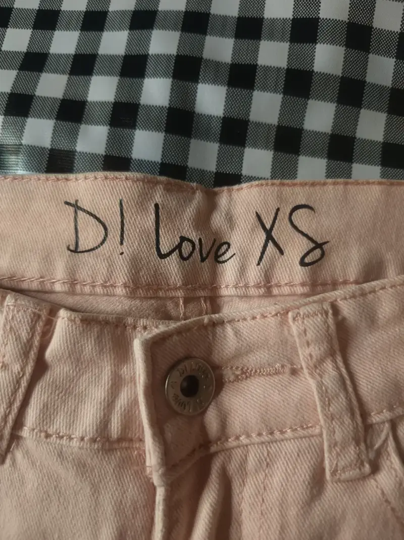 Shorts de mezclilla rosados talla XS - 3