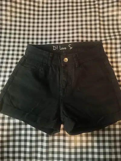 Shorts de mezclilla negros talla S - miniatura 1