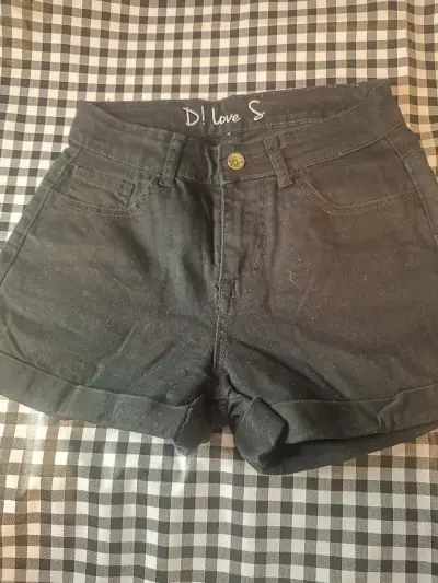 Shorts de mezclilla negros talla S - miniatura 2