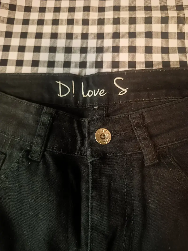 Shorts de mezclilla negros talla S - 4