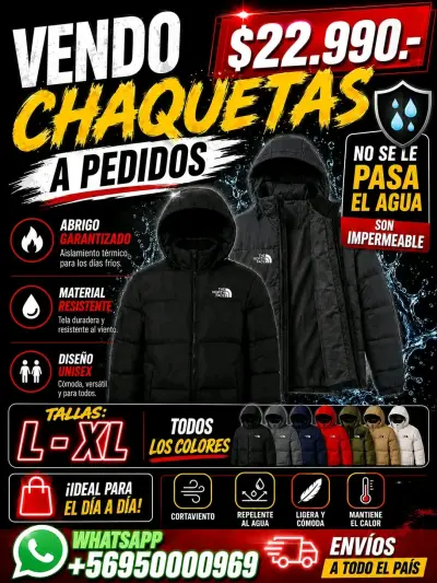 Chaqueta The North Face roja y negra amarilla - miniatura 3