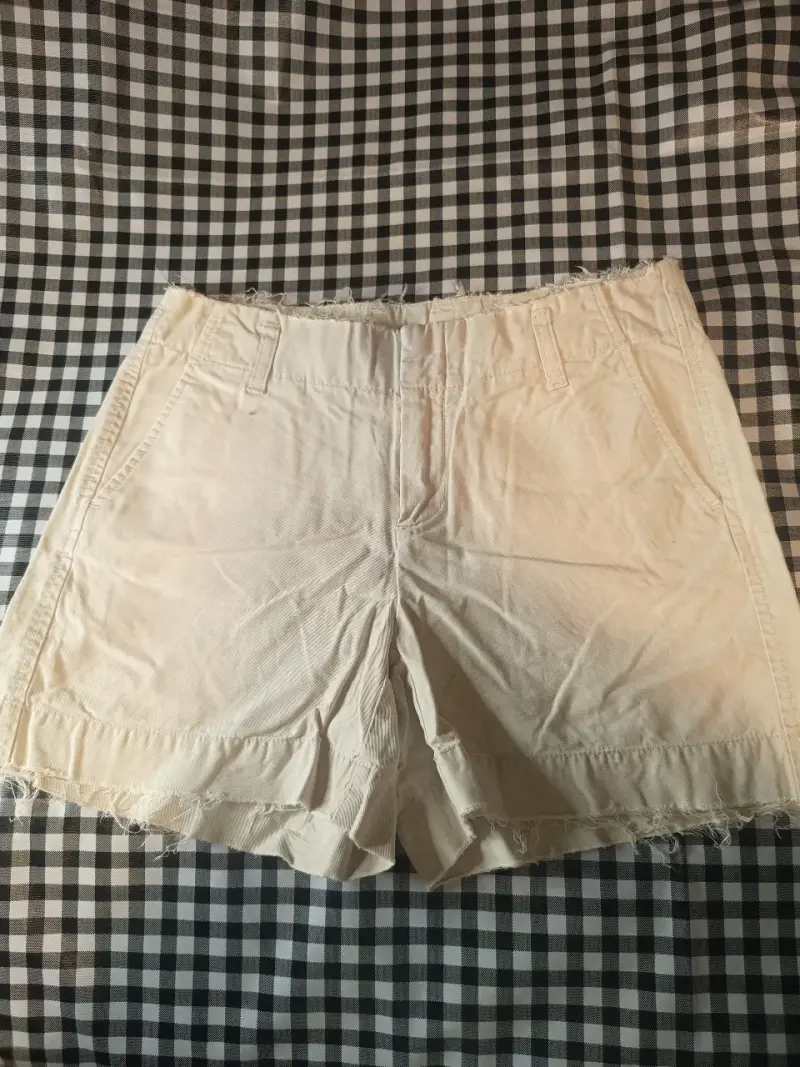 Shorts beige de tela para mujer, GAP - 1