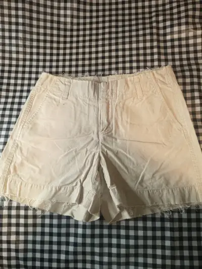 Shorts beige de tela para mujer, GAP - miniatura 1