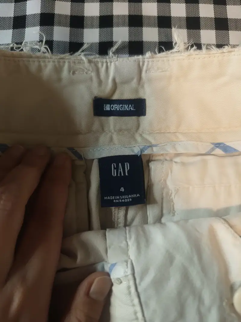 Shorts beige de tela para mujer, GAP - 3
