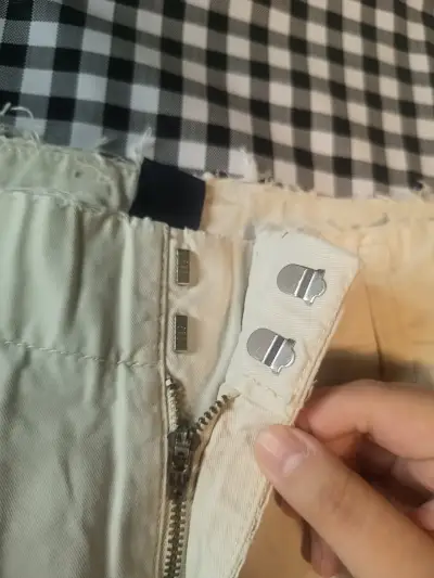 Shorts beige de tela para mujer, GAP - miniatura 4