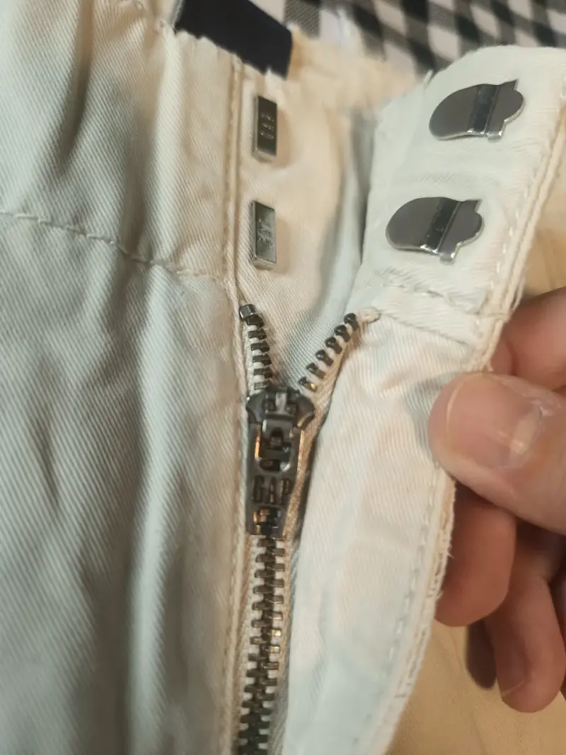 Shorts beige de tela para mujer, GAP - 5
