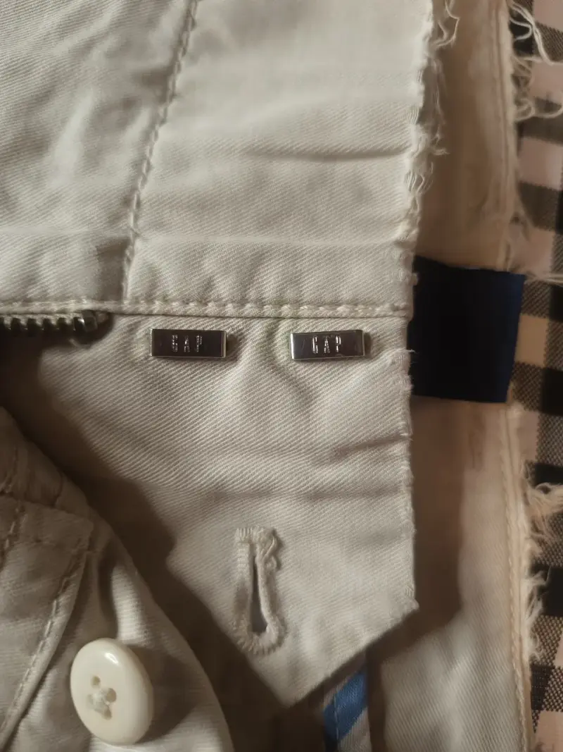 Shorts beige de tela para mujer, GAP - 6