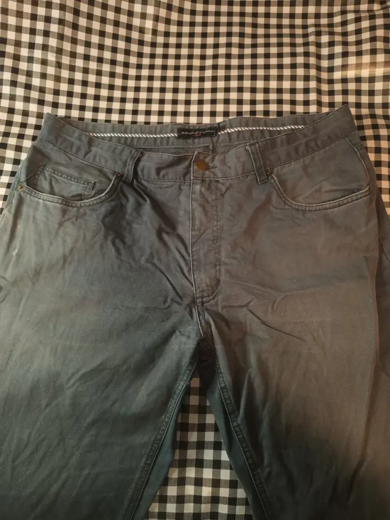 Pantalones casuales azul/gris para hombre - 1