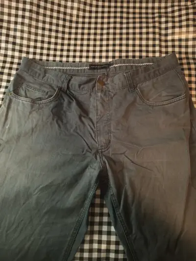 Pantalones casuales azul/gris para hombre - miniatura 1