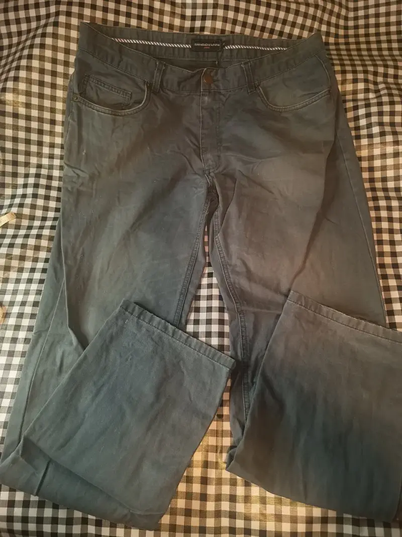 Pantalones casuales azul/gris para hombre - 2