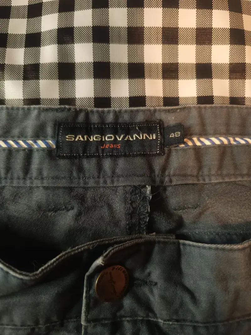 Pantalones casuales azul/gris para hombre - 4