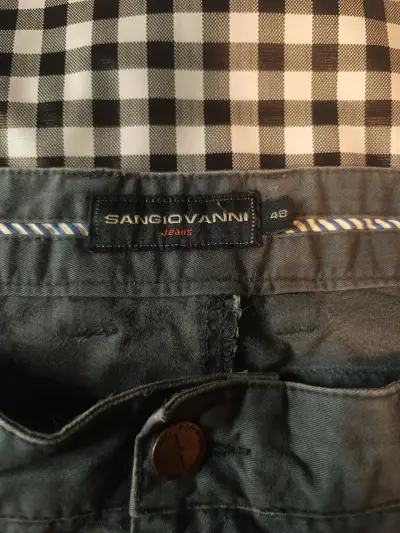 Pantalones casuales azul/gris para hombre - miniatura 4