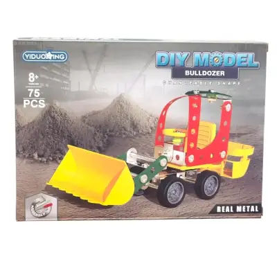 Kit de construcción Bulldozer de metal 75 piezas - miniatura 1