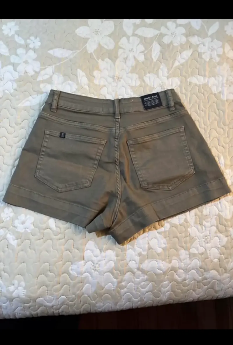 Shorts de mezclilla verde Wild lama - 2