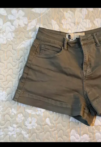 Shorts de mezclilla verde Wild lama - miniatura 3