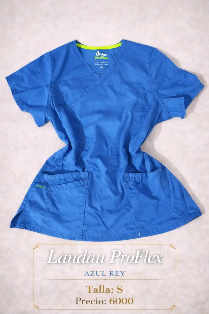 Blusa médica Landau ProFlex azul rey