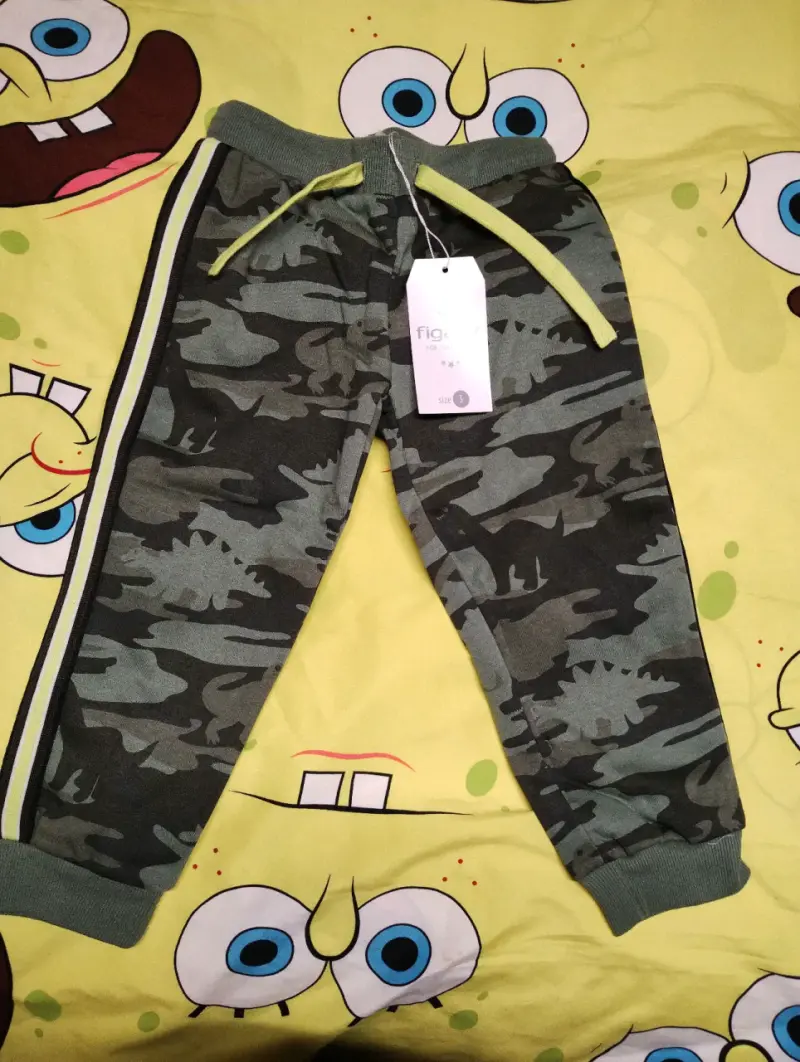 Pantalones de niño azul con dinosaurio y milico - 2