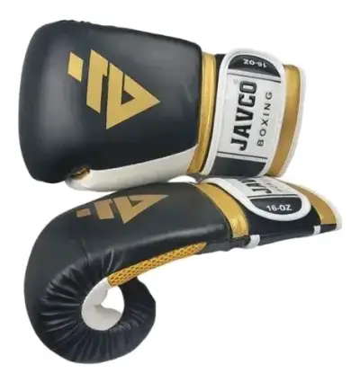 Guantes de boxeo Javco dorados y negros - miniatura 2
