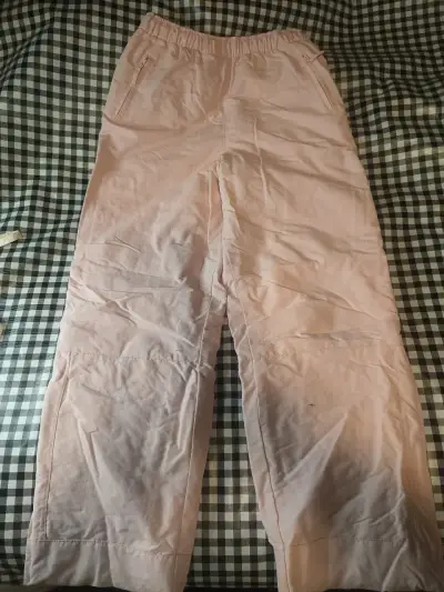 Pantalones térmicos rosados de niña - miniatura 1