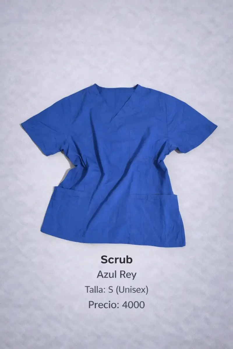 Scrub médico azul rey unisex