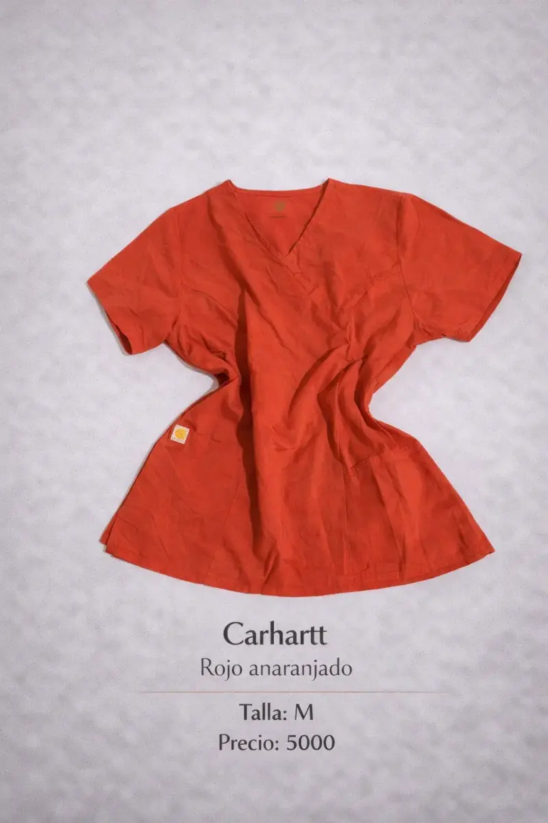 Polera Carhartt roja anaranjada