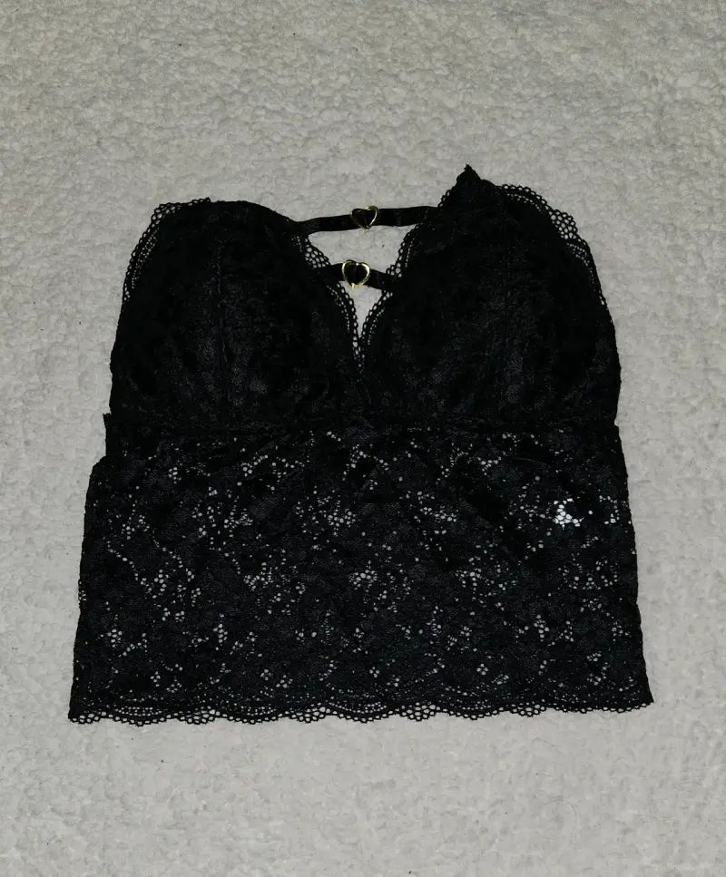 Conjunto de bralettes de encaje multicolor - 3