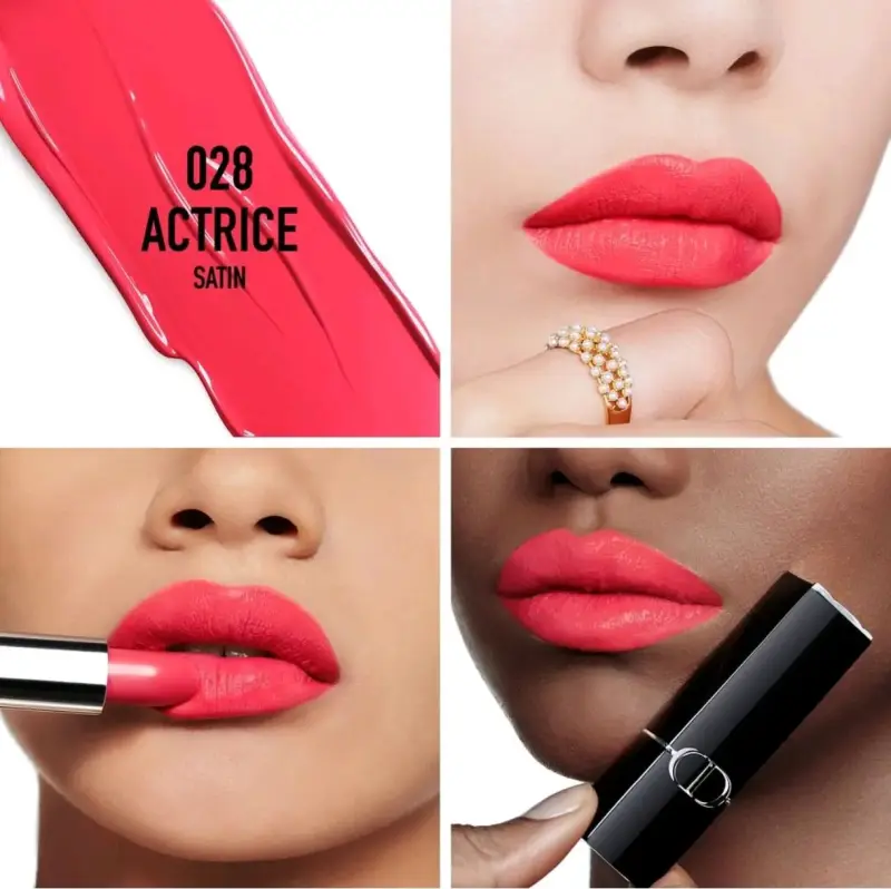 Labial Dior Larga Duración 028 Actrice tapa tester - 3